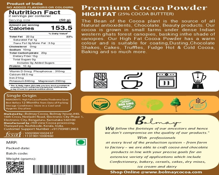 high fat cocoa powder nutrition high fat cocoa powder nutrition
