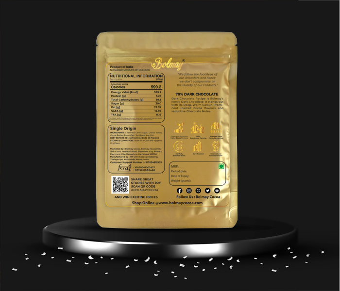 70 dark chocolate nutrition